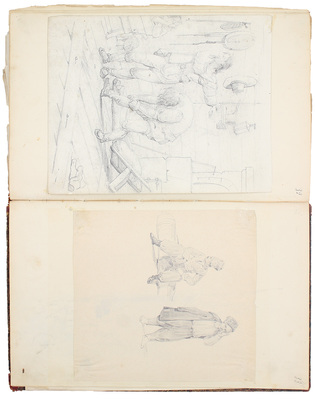 Штернберг Василий Иванович. Альбом рисунков с пейзажами, портретами и набросками 